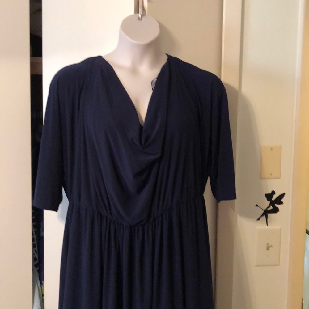 Cowell Neck Navy Blue beautiful Dress size 24w